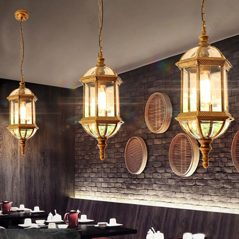 Retro Outdoor Waterproof Pendant Light Corridor Restaurant Chandelier Lighting Hotel Balcony Attic Restaurant Lighting Fixtures