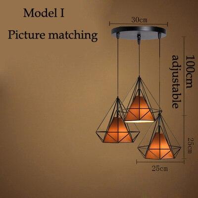 Retro Nordic restaurant chandelier wrought iron personality industrial style creative chandelier lighting living room chandelier