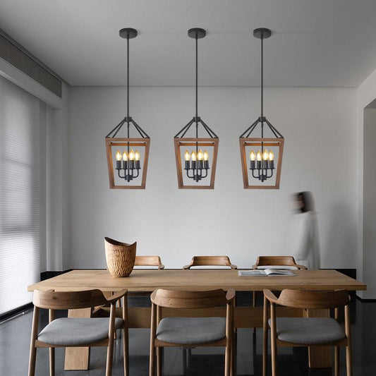 American Retro Four-headed Iron Chandelier