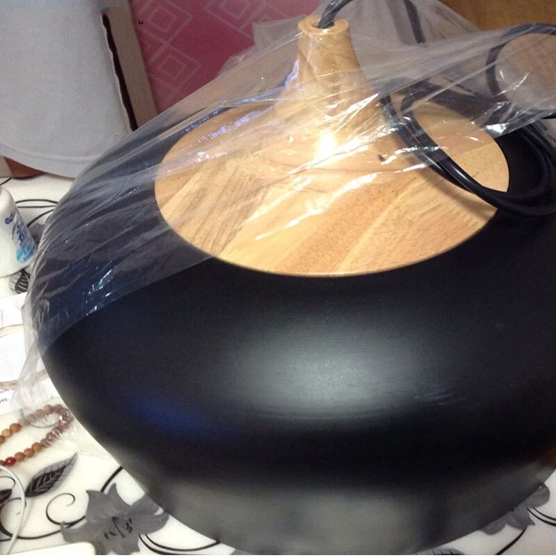 Modern Pendant Light Kitchen Fixtures For Dining Room Wood Black Restaurant Hanging Lamp Bar Bedroom Lighting Lustre