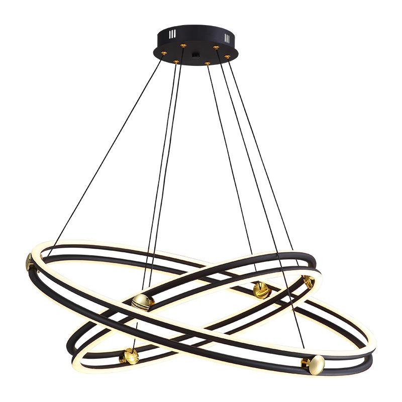 Simple Living Room Chandelier Aluminum Annular Ring