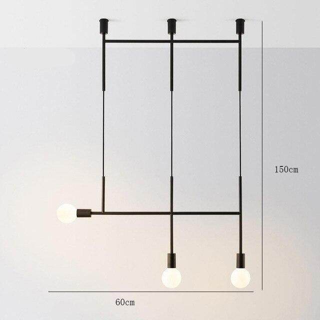 Modern Iron Pendant Light Northern Europe Creative Branches Hanging Lamp LOFT Luminarias Industrial Geometric Art Nordic Lamp