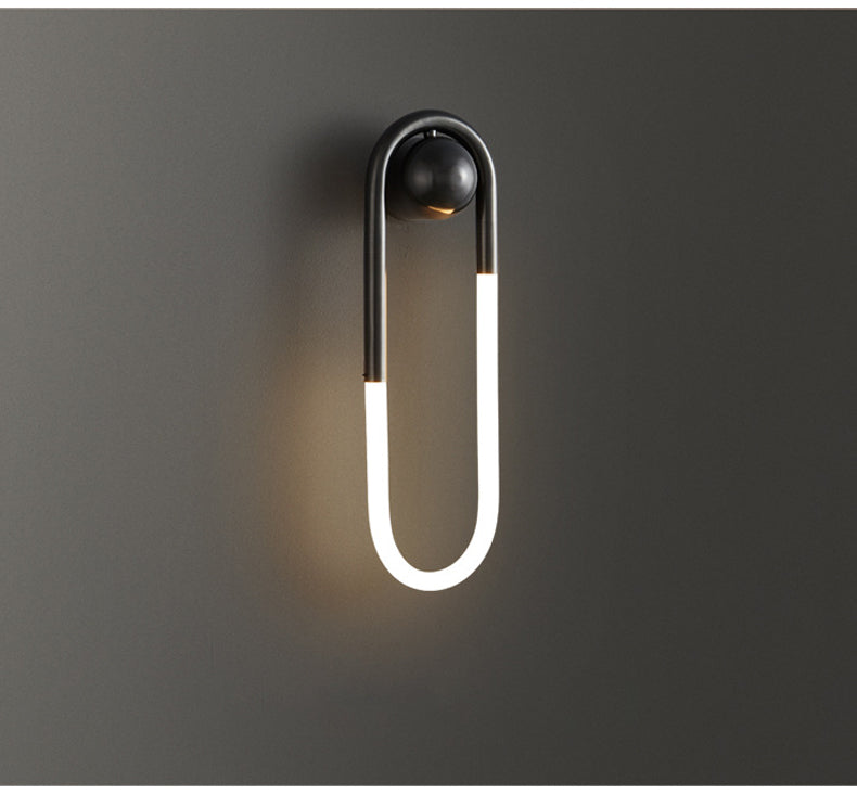 U-shaped Wall lamp Modern designer Creative Study Living room Bedroom Wall light Bedhead