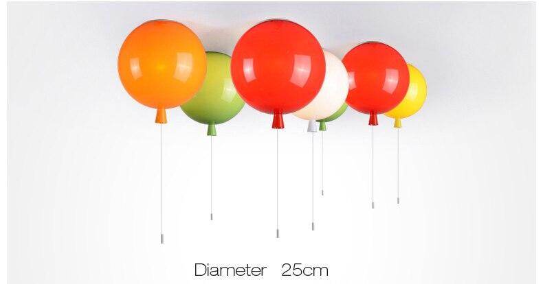 Pendant Lights Modern Simplicity Novelty Color Balloon Shape Home Restaurant Living Room Lighting Children Bedroom Lamp