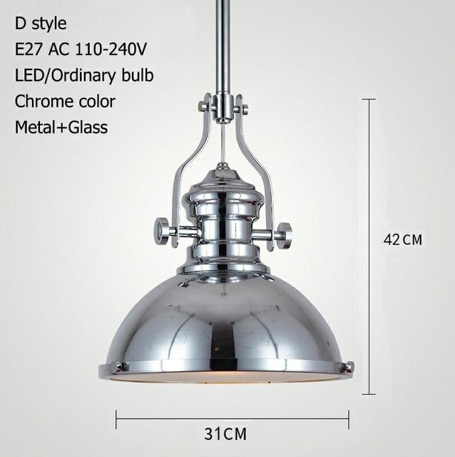 3 Style Loft Retro Industrial Hanging Hardware Metals Pendant Lamp Vintage E27 LED Lights For Kitchen Bar Coffee Light Fixtures