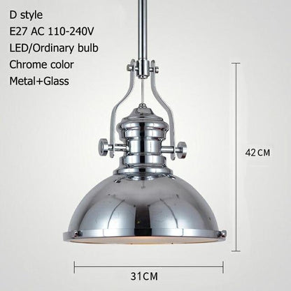 3 Style Loft Retro Industrial Hanging Hardware Metals Pendant Lamp Vintage E27 LED Lights For Kitchen Bar Coffee Light Fixtures