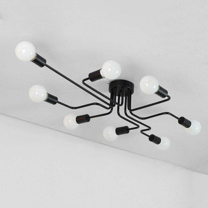Modern Europe Creative Simple Iron Industrial Ceiling Lamp LED E27 Ceiling Light For Bedroom Living Room Kitchen Study Hotel Bar