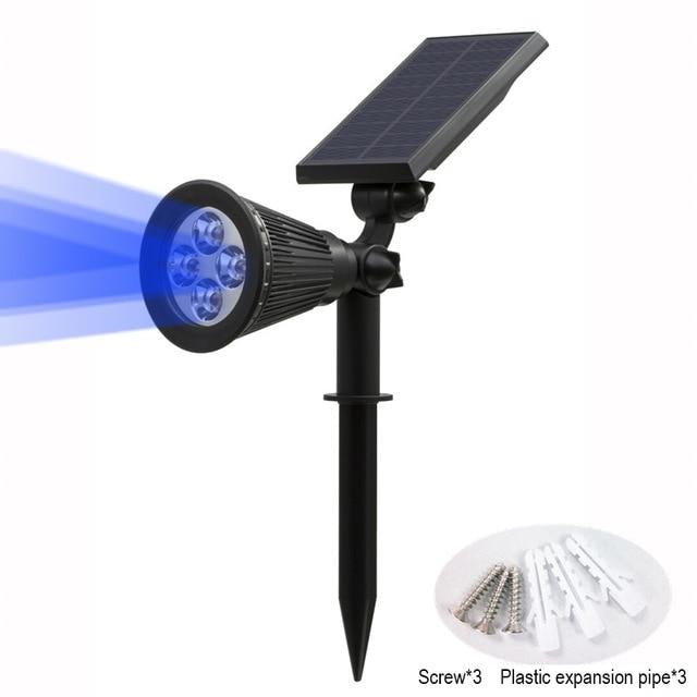 Solar Powered 4/7 LED Lamp Adjustable Solar Spotlight In-Ground IP65 Waterproof Landscape Wall Light Outdoor Lighting