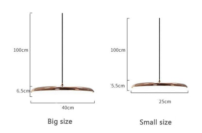 Modern Art Design LED Pendant Light UFO Round Plate Suspension Lamp For Dining Room Living Room Bedroom Table Study Hanging Lamp