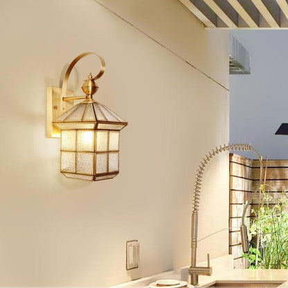 Outdoor Waterproof Wall Lamp Stair Corridor Balcony Courtyard Full Copper Wall Lamp