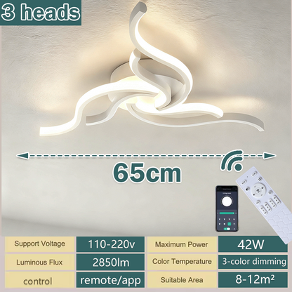 LED Ceiling Light Remote Control 3 Colors APP Dimming Lamp AC 110V 220V Aluminum For Living Room Bedroom
