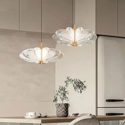 Modern Restaurant Glass Crystal Chandelier Bar Counter Luminous Body Artistic Creativity Personalized Lighting