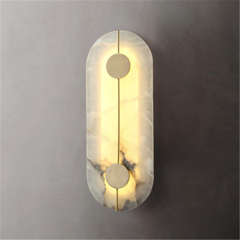 Nordic Dolomite Wall Lamp Bedroom Bedside Lamp Light Luxury Modern Creative Designer Living Room Long Copper Wall Lamp