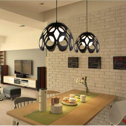 modern cage pendant light iron minimalist retro Scandinavian loft pyramid pendant lamp metal Hanging Lamp E27 Indoor DD01