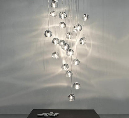 Glass LED Pendant Stair Lights Living Room Cafe Bedroom Lighting Lampara Colgante Cocina Fixtures Nordic Loft Hanging Lamp