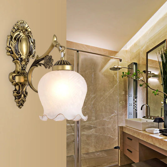 Petal Wall Lamp Bedside Gold Single-Head TV Background Wall Lamp Corridor Stair Light