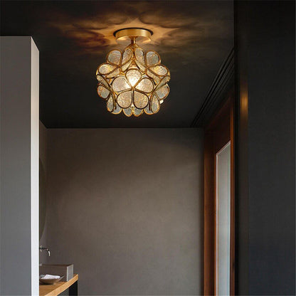 Tiffany Colorful Flower Glass Ceiling Lamp LED Modern Indoor Lamp Restaurant Dining Room  Cafe Shop Lighting Fixture