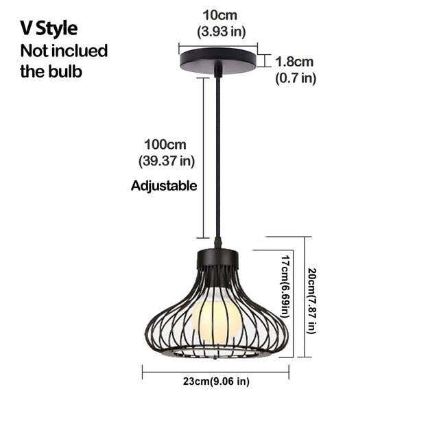 Nordic Pendant Lights Iron Minimalist Loft Cage Pyramid Pendant Lamp Modern Industrial Metal Hanging Lamp Parlor E26 E27 LED NEW