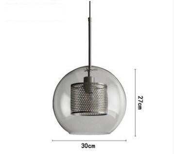 Nordic Modern Simple Glass Ball Single Head E27 LED Pendant Lights Personality Decorative Lighting For Living Room Bedroom Cafe