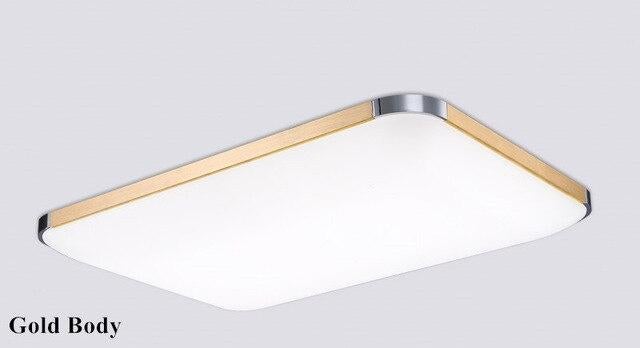 Modern 2.4G RF Remote Control Square Aluminum Acrylic LED Ceiling Lamp Cold White+Warm White Stepless Dimming LED Ceiling Light