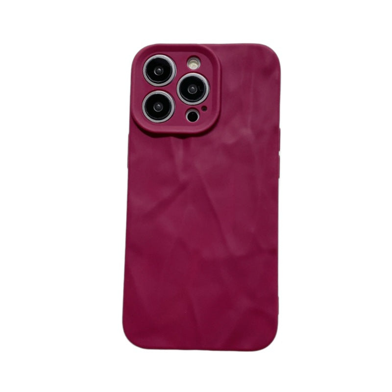 For iPhone 17 16 15 14 13 12 11 Pro Max Plus Mini XS Max X XR Ice Cream Frosted Wrinkled Soft Phone Case Protective Soft Back Cover