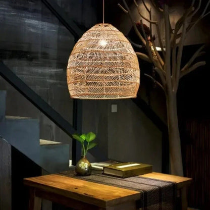 Restaurant Tatami Bedroom Study Lamp Garden B&B LED Living Room Rattan Chandelier