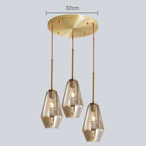 Nordic Modern Glass Pendant Lights Fixtures Loft LED Hanging Pendant Lamp For Kitchen Restaurant Living Room Bedroom E26 E27