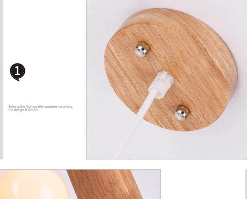 Minimalist Solid Wood Pendant Lights E27 LED Single Head Hanging Lamp For Living Room Bedroom Study Bathroom Restaurant Hotel