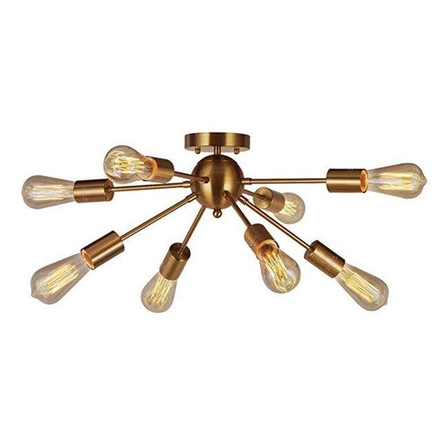 Industrial Modern Minimalist Creative Design LED E27 Wrought Iron Plating Ceiling Lamp Lobby Store Living Room Hotel Cafe Bar