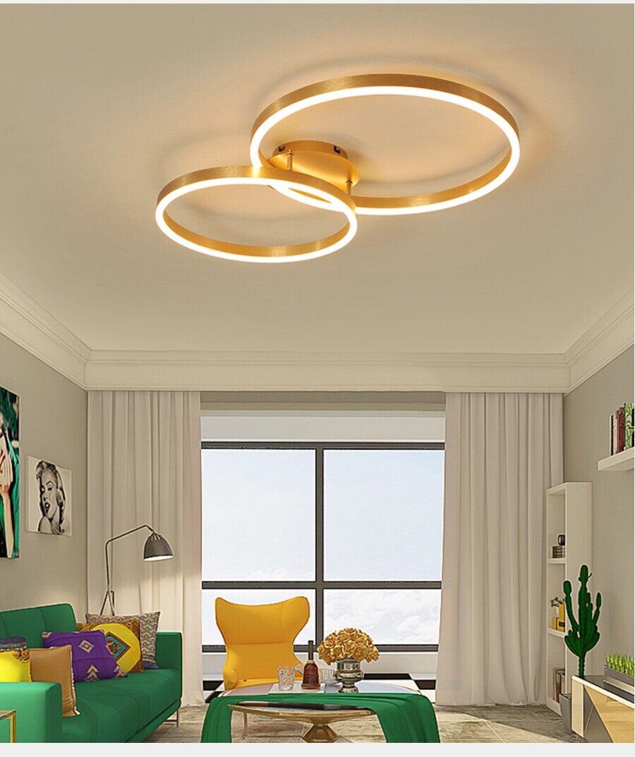 Led Ceiling Lights For Living Room Bedroom Remote Control Lamparas DeTecho Surface Mount White Indoor Lighting Fixture