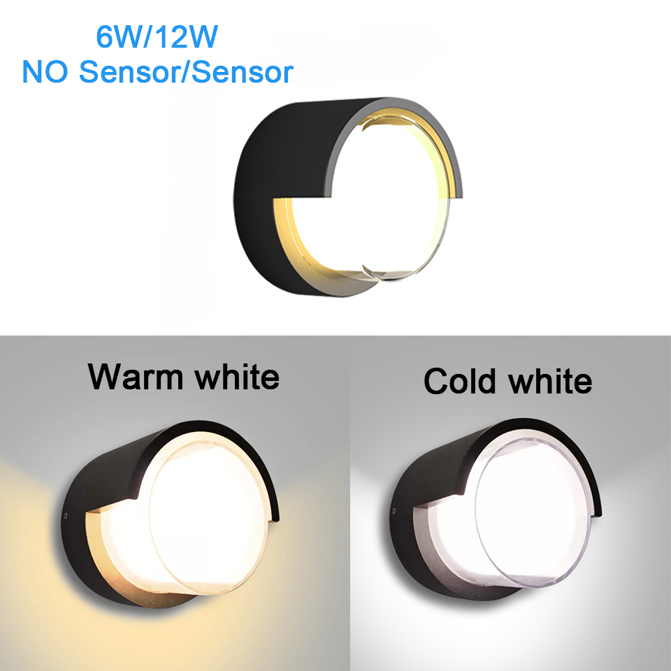 LED Wall Lamp Lighting Radar Motion Sensor 6/12W Suitable For Indoor Outdoor Home Decoration