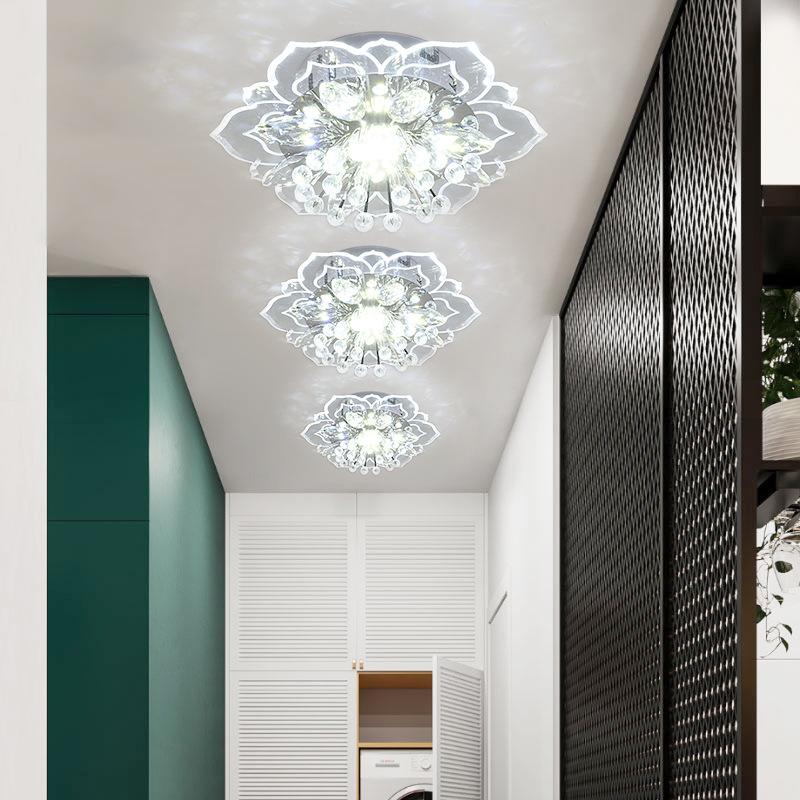 Modern Minimalist Living Room Lamp Corridor Crystal Ceiling Lamp