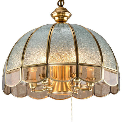 European-style All-copper Chandelier Living Room Dining Room Lamp American Study Retro Mediterranean Bar Xuanguan Aisle Corridor Copper Lamp