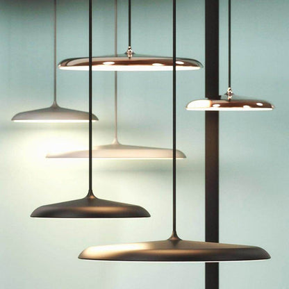 Modern Art Design LED Pendant Light UFO Round Plate Suspension Lamp For Dining Room Living Room Bedroom Table Study Hanging Lamp
