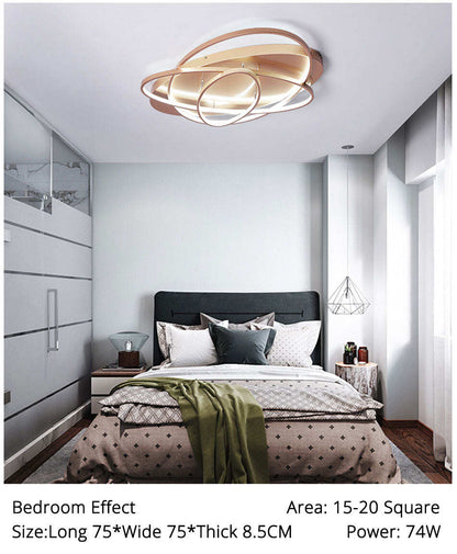Oval Led Ceiling Lights Luminaire Plafonnier For Living Room Kitchen Bedroom Lampen Modern Light Fixtures Verlichting