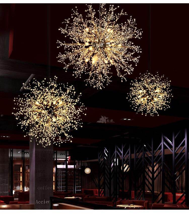 Dandelion Fireworks Modern Pendant Ceiling Lamps Loft For The Kitchen Led Pendant Lights Hanglamp Hanging Light Fixture