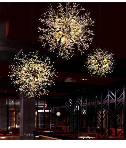 Dandelion Fireworks Modern Pendant Ceiling Lamps Loft For The Kitchen Led Pendant Lights Hanglamp Hanging Light Fixture