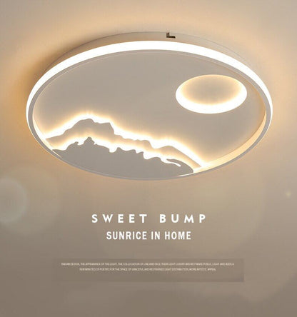 LED Ceiling Light Modern Nature  Sunrise Design For Living Room Bedroom Kitchen Dining Room Lighting Fixture   ICFW1910