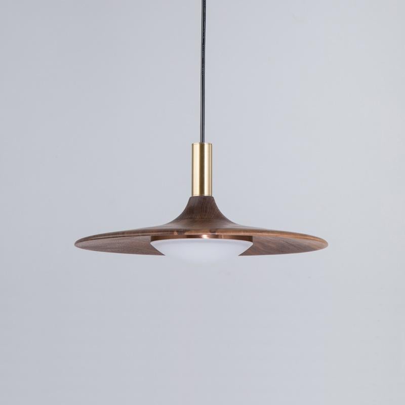 The Black Walnut Dining Room Bedroom Has A Simple Nordic Chandelier At The Head of The Bed