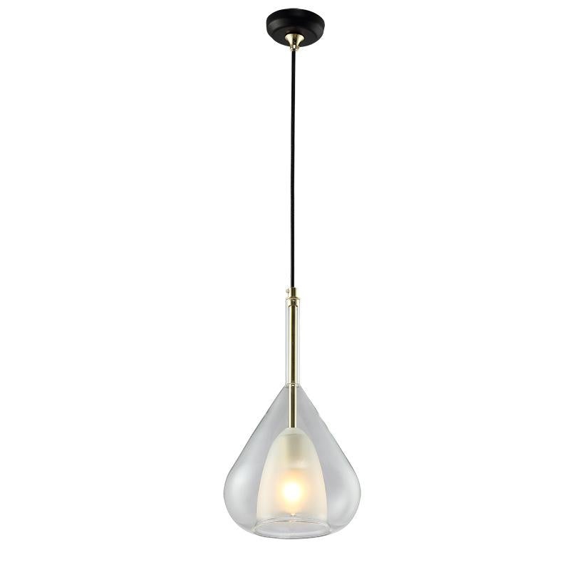 Indoor Glass Chandelier Crystal Glass Lamp Single Head Iron Glass