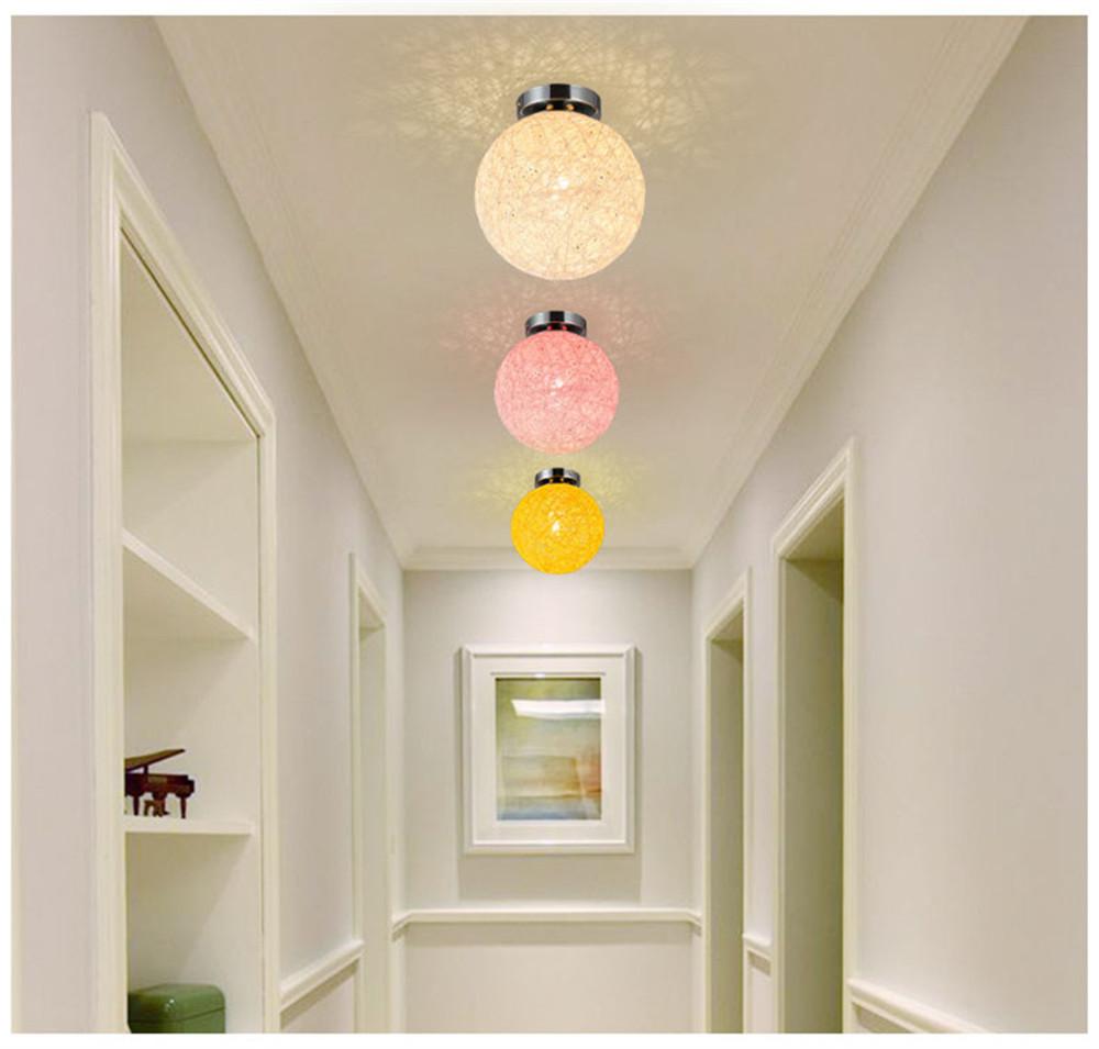 Modern Ceiling Lamp  LED Indoor Light Hemp And iron Pendant 20cm Lamp The Restaurant Shops Bar Corridor Light  Fixture