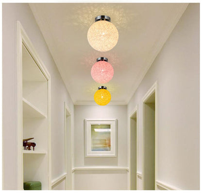 Modern Ceiling Lamp  LED Indoor Light Hemp And iron Pendant 20cm Lamp The Restaurant Shops Bar Corridor Light  Fixture