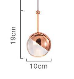 Nordic Loft Rose Gold crystal Ball Pendant Light Personality Designer Aisle Bar Living Room Bedside Suspension Light Fixtures