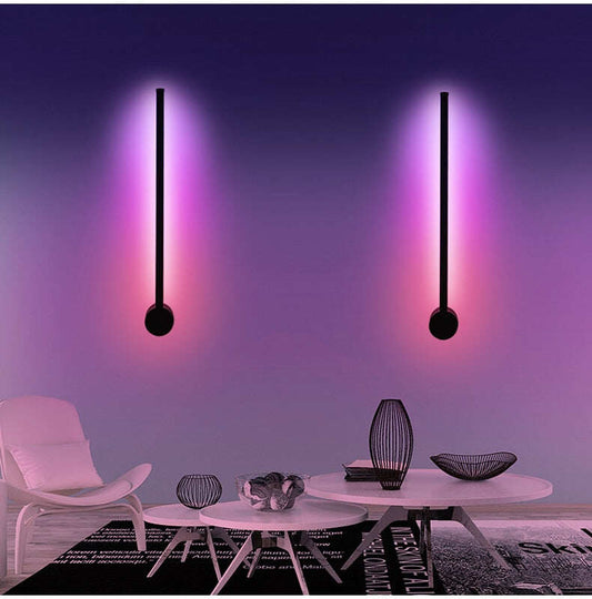 Modern LED floor lamp simple living room bedroom lamp colorful RGB light