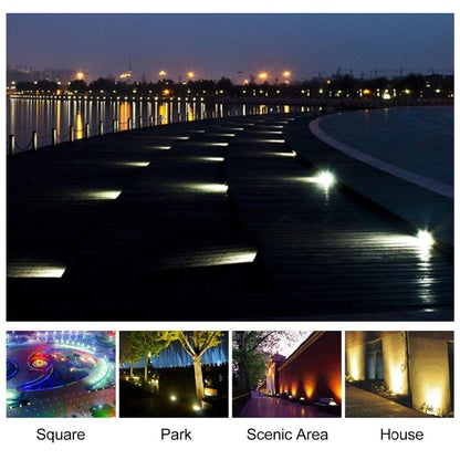 4PCS Solar Powered Disk Lights 8LED Solar Pathway Lights Outdoor Waterproof Garden Landscape Lighting for Yard Deck Patio