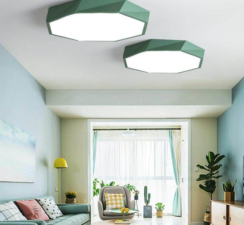 Led Ceiling Light Colorful  Macarons Indoor Light For Living Room Bedroom Luminaria Teto Aisle High 6cm Home Lighting Fixture