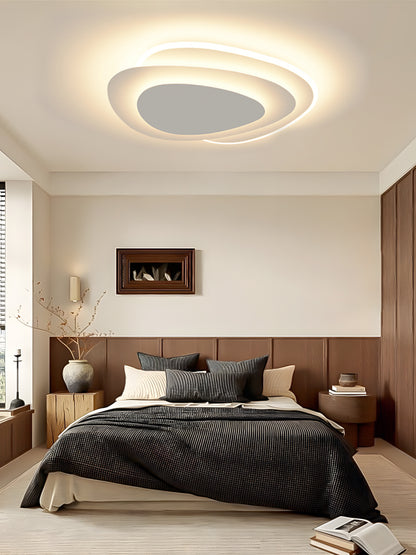 New Arrival Minimalist Oval Smart Ceiling Light | Artistic Lighting for Living Room & Master Bedroom