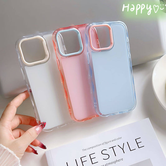 Jelly Candy Wave Silicone Phone Cases for iPhone 16 15 14 Plus 13 12 11 Pro Max Soft Bumper Shocckproof Transparent Phone Cover