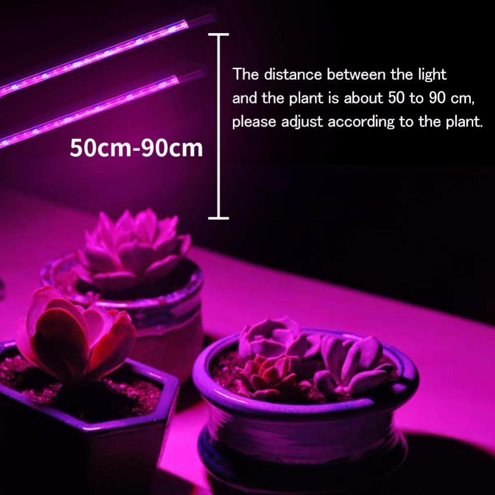 4 Heads LED Grow Light Full Spectrum Phyto Lamp USB Clip-on Grow Lamp for Plants Indoor Seedlings Flower Grow Tent Box Fitolamp