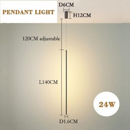 Modern LED Wall Lamp Long Hanging Lights Simple Nordic Living Room Sofa Background Wall Light Bedroom Bedside Floor Lamp